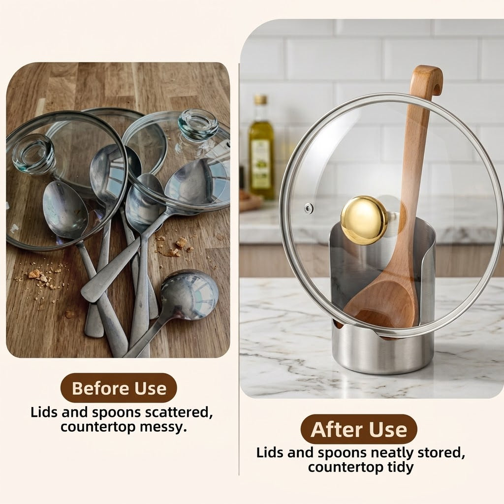 Stainless Steel Utensil Rest Holder
