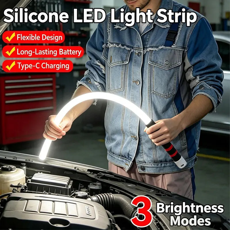 Flexible Rechargeable LED Work Light for Garage Repairs Camping and Emergency Use