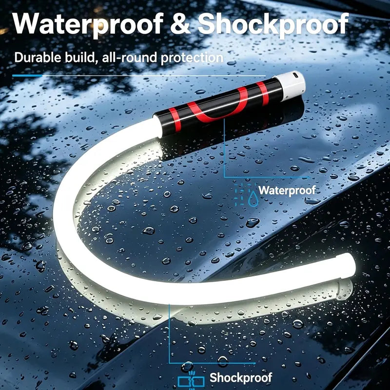 LED work light shown on a wet surface in a durability illustration