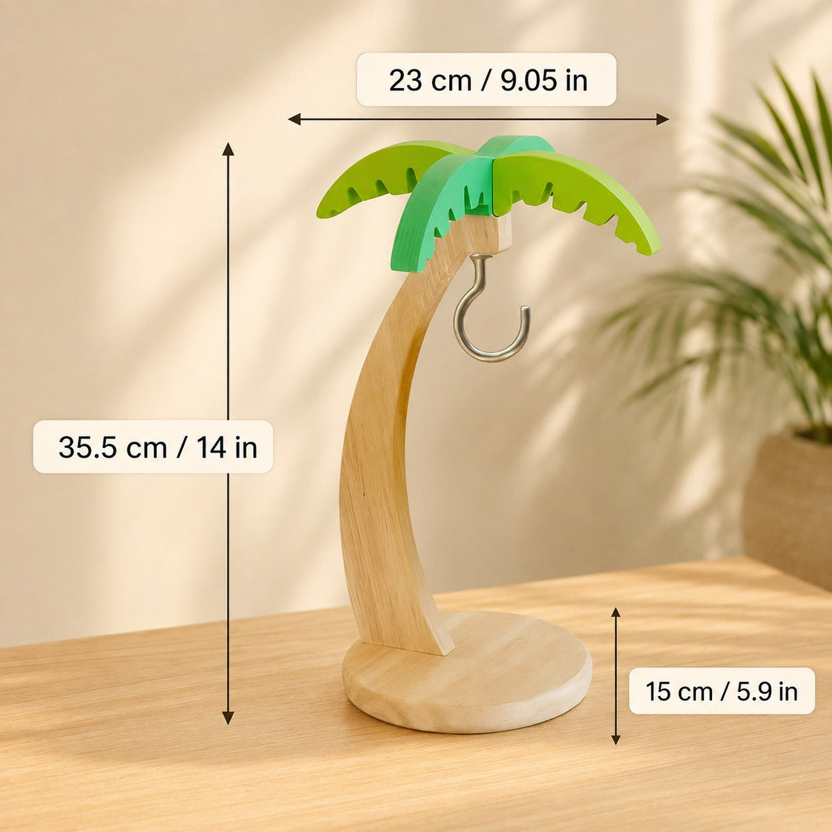 Palm Tree Wooden Fruit Hanger