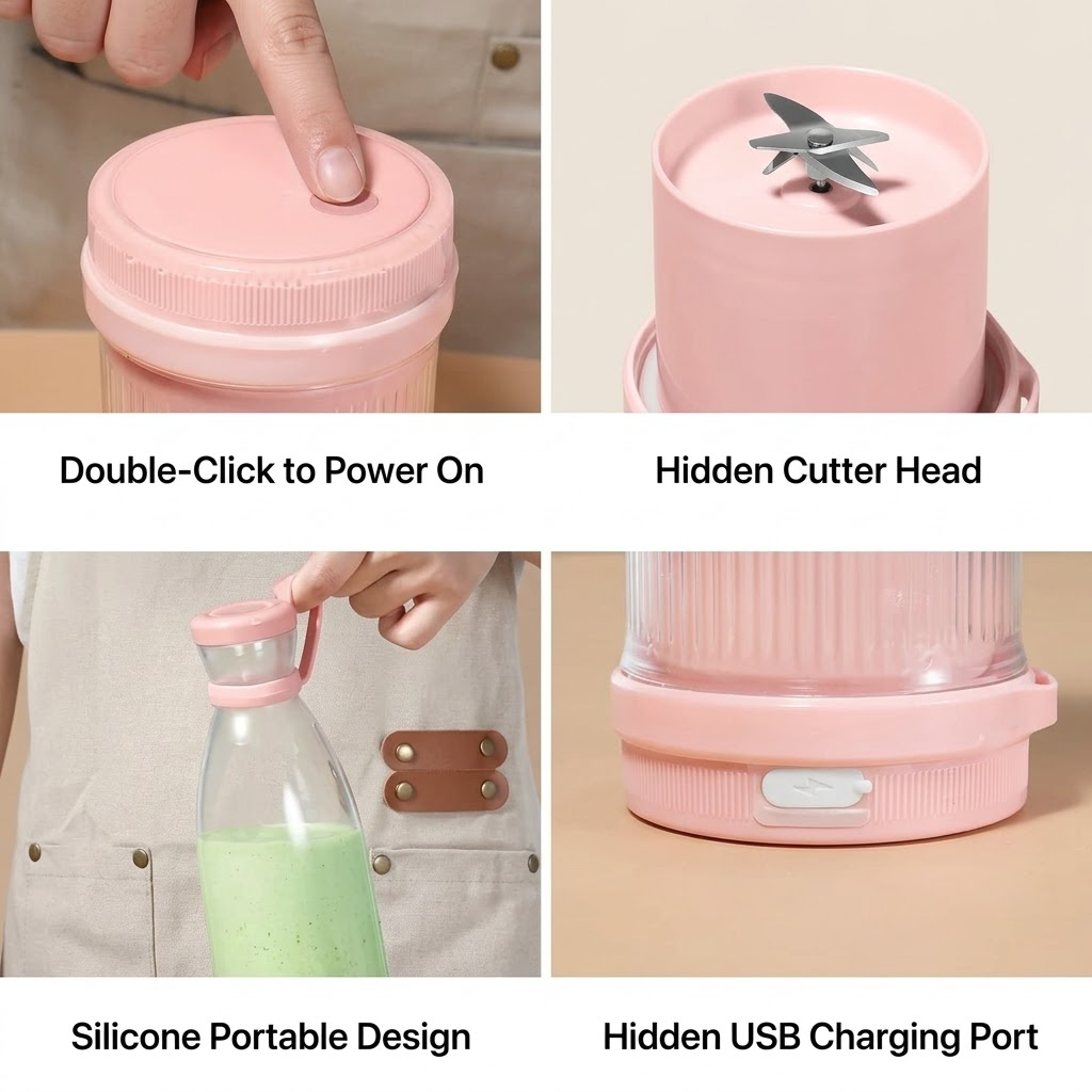 Portable Rechargeable Blender Bottle